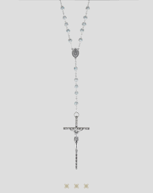 Lazo de boda italiano plata / azul 90-541