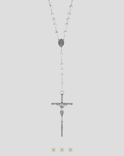 Lazo de boda italiano plata / blanco 90-578