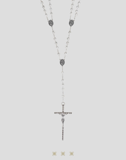 Lazo de boda italiano plata / blanco 90-578
