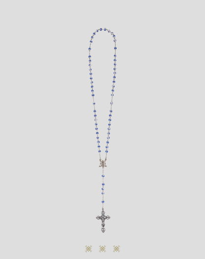 Rosario blanco / azul 90-687