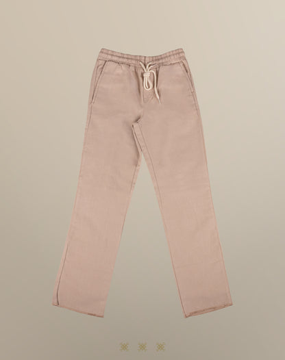 Pantalón de lino kaki 91-044