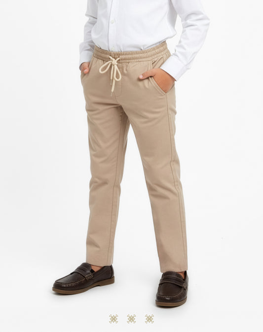 Pantalón de lino kaki 91-044