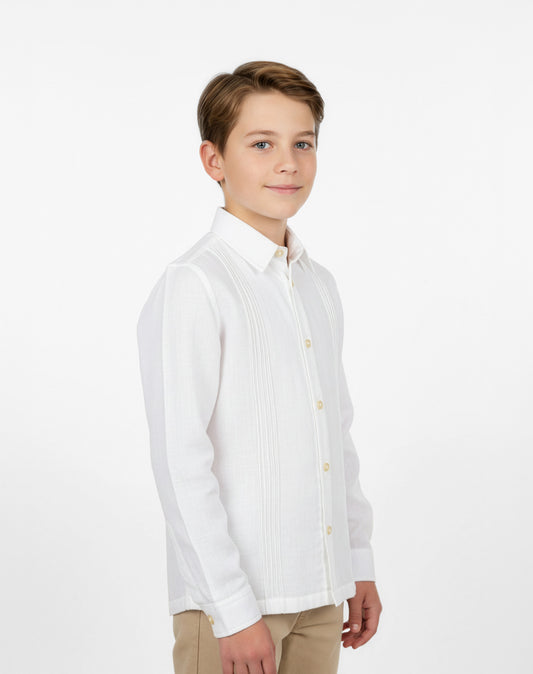 Camisa guayabera blanca 91-045