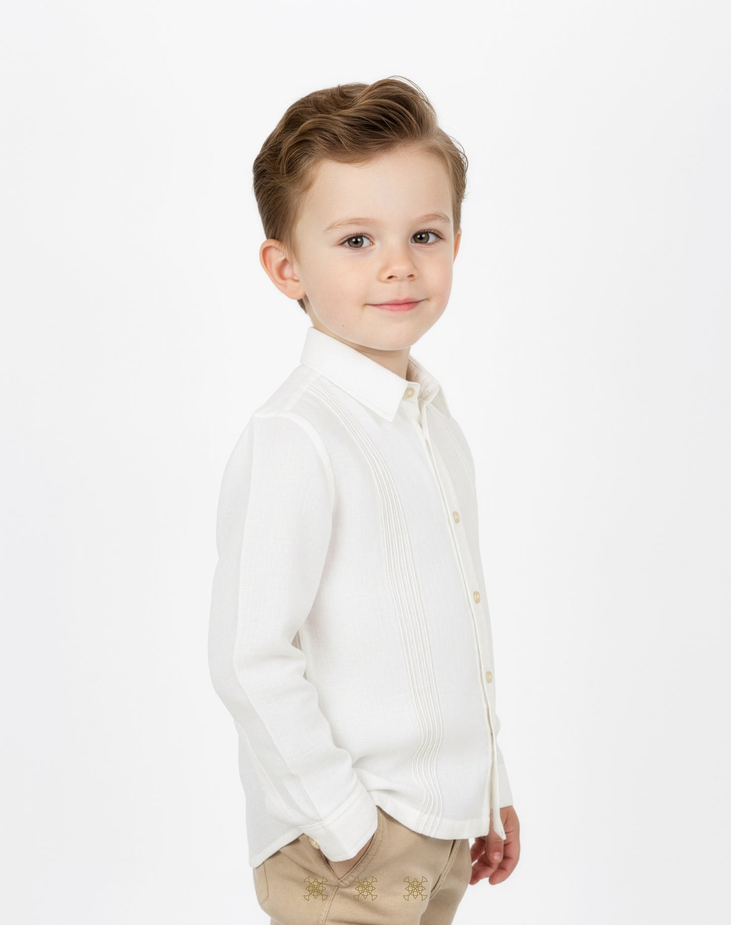 Guayabera infantil crudo 91-045