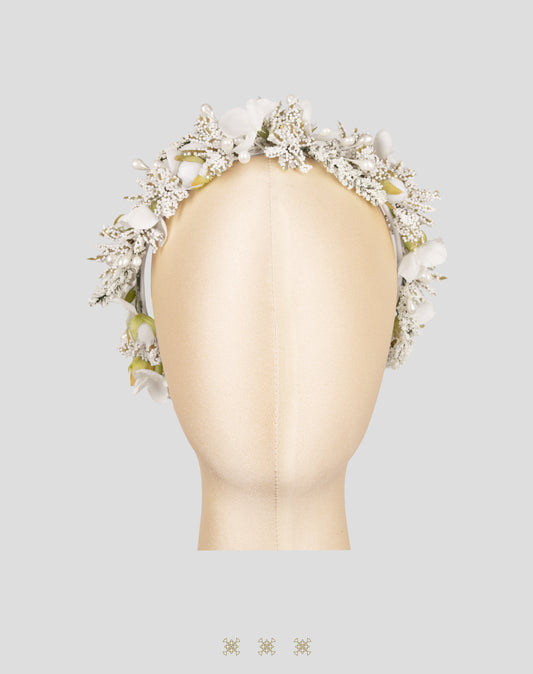 Corona de flores blanca 92-134