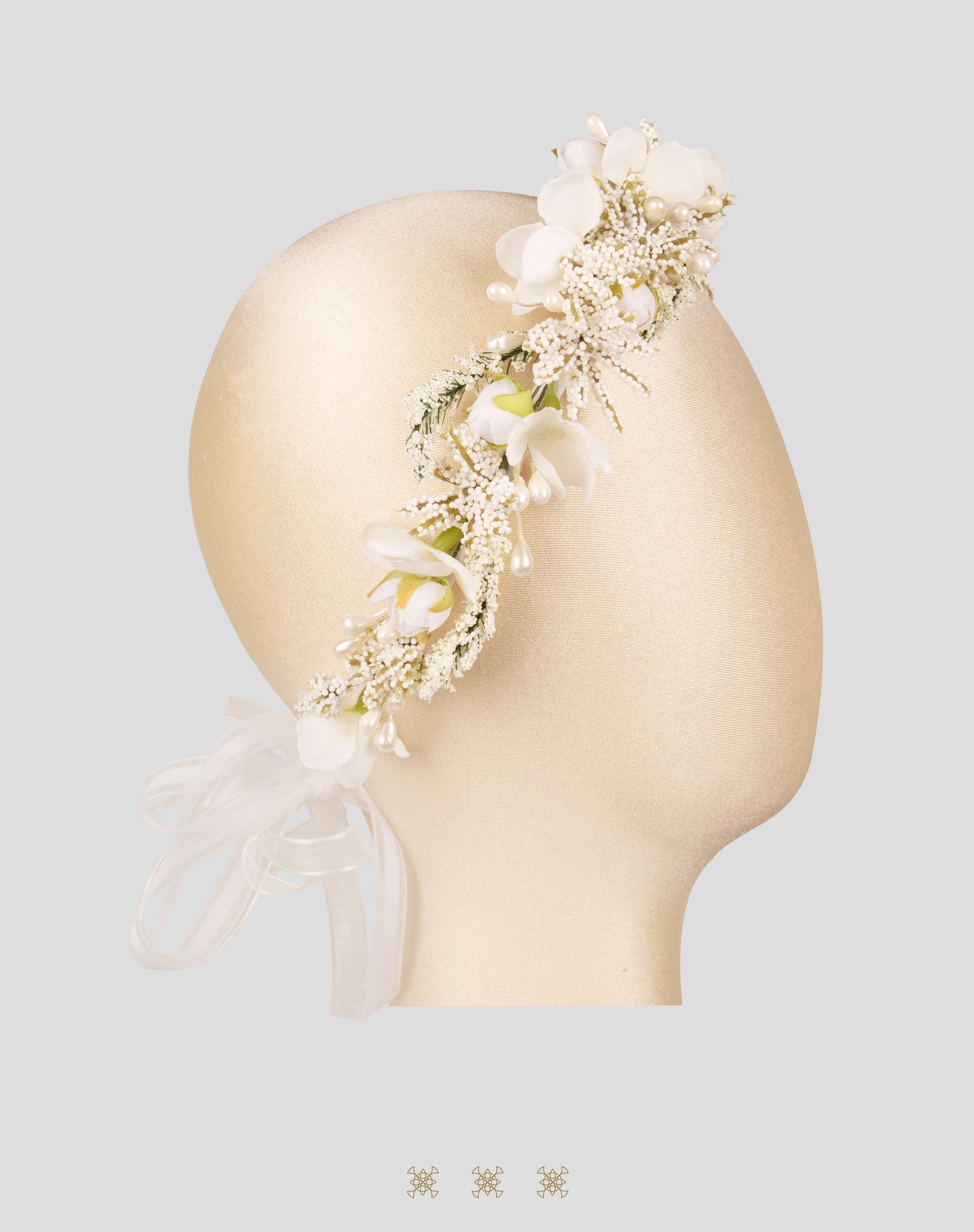 Corona de flores hueso 92-134
