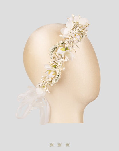 Corona de flores hueso 92-134
