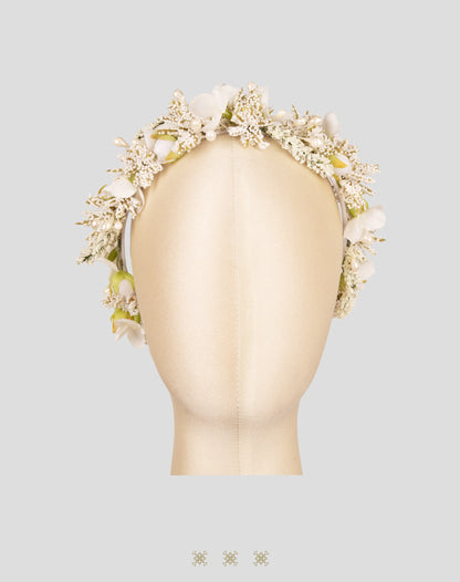 Corona de flores hueso 92-134