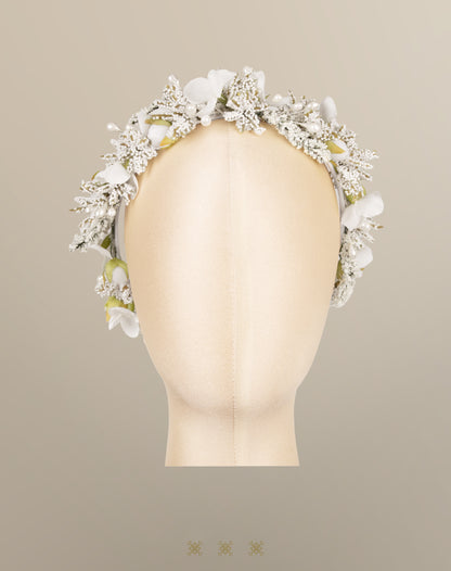 Corona de flores blanco 92-134