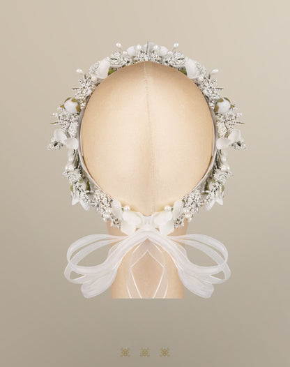 Corona de flores blanco 92-134