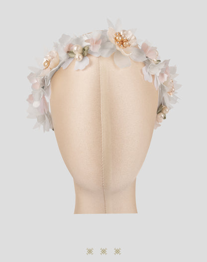 Corona de flores blanco 92-167