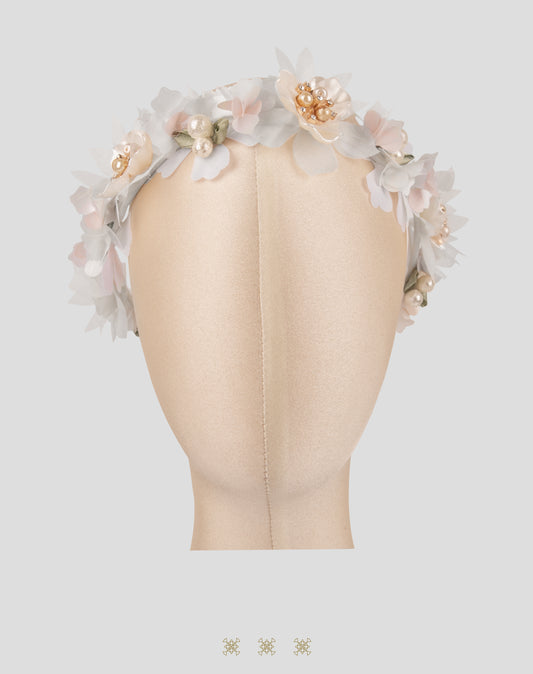 Corona de flores blanco 92-167