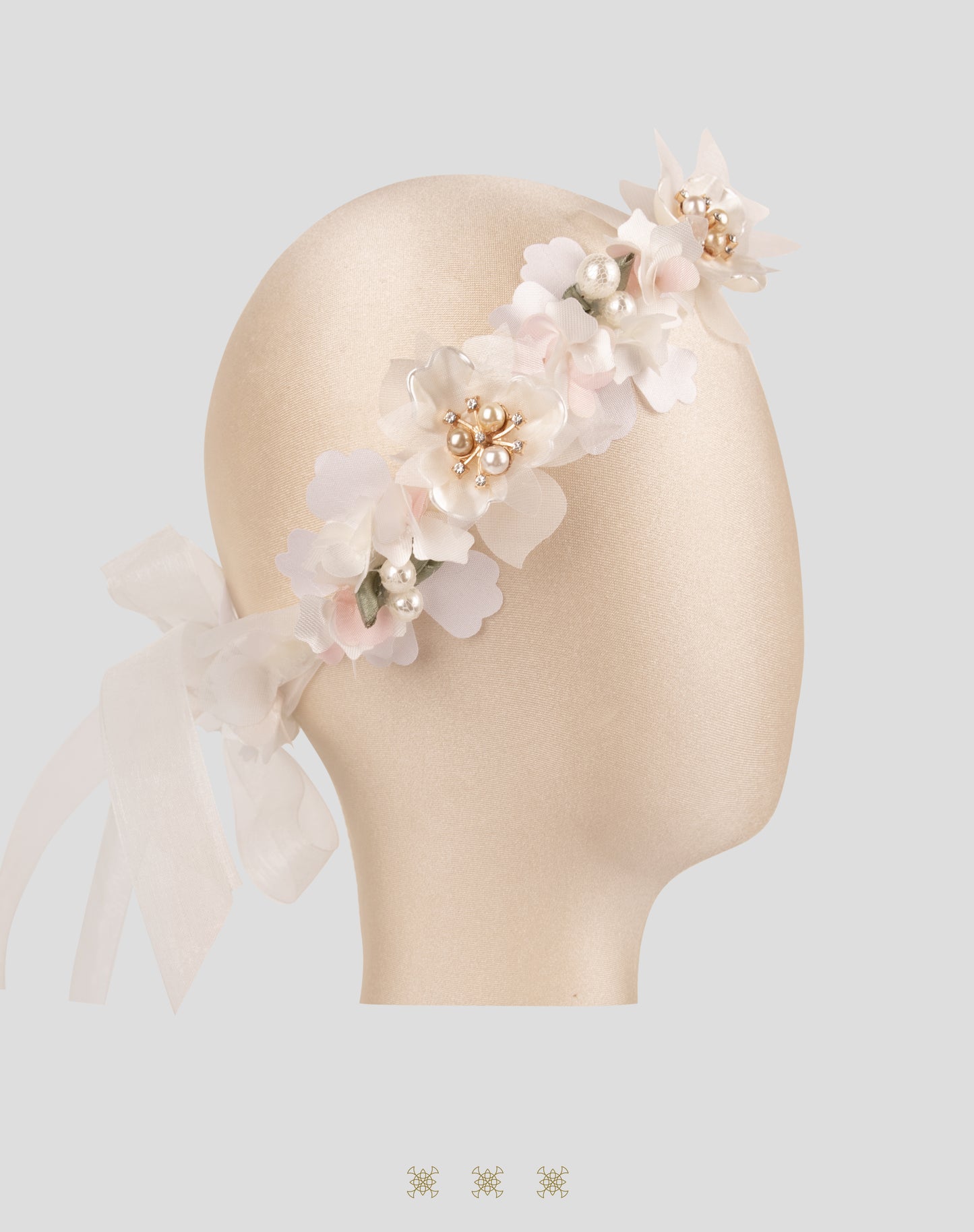 Corona de flores blanco 92-167