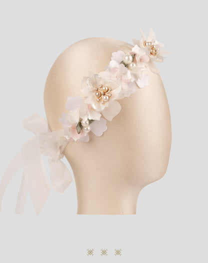Corona de flores blanco 92-167