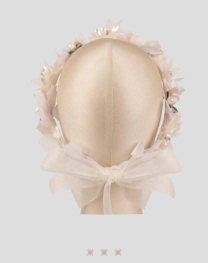Corona de flores blanco 92-167