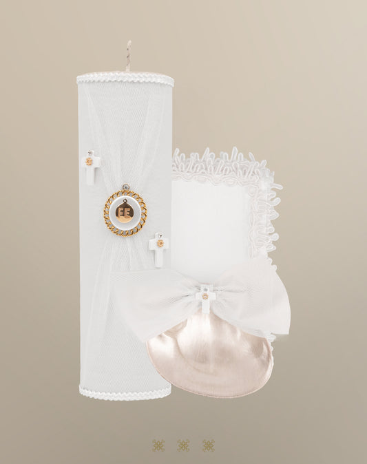 Set de vela bautizo blanco 92-171