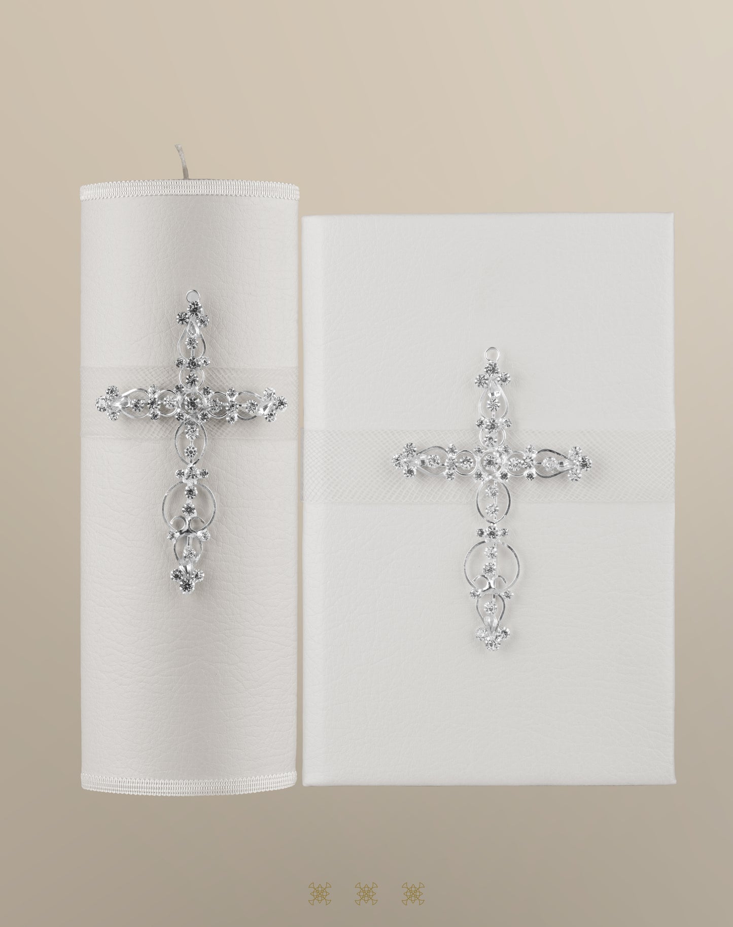 Biblia y Cirio de boda plata 92-189