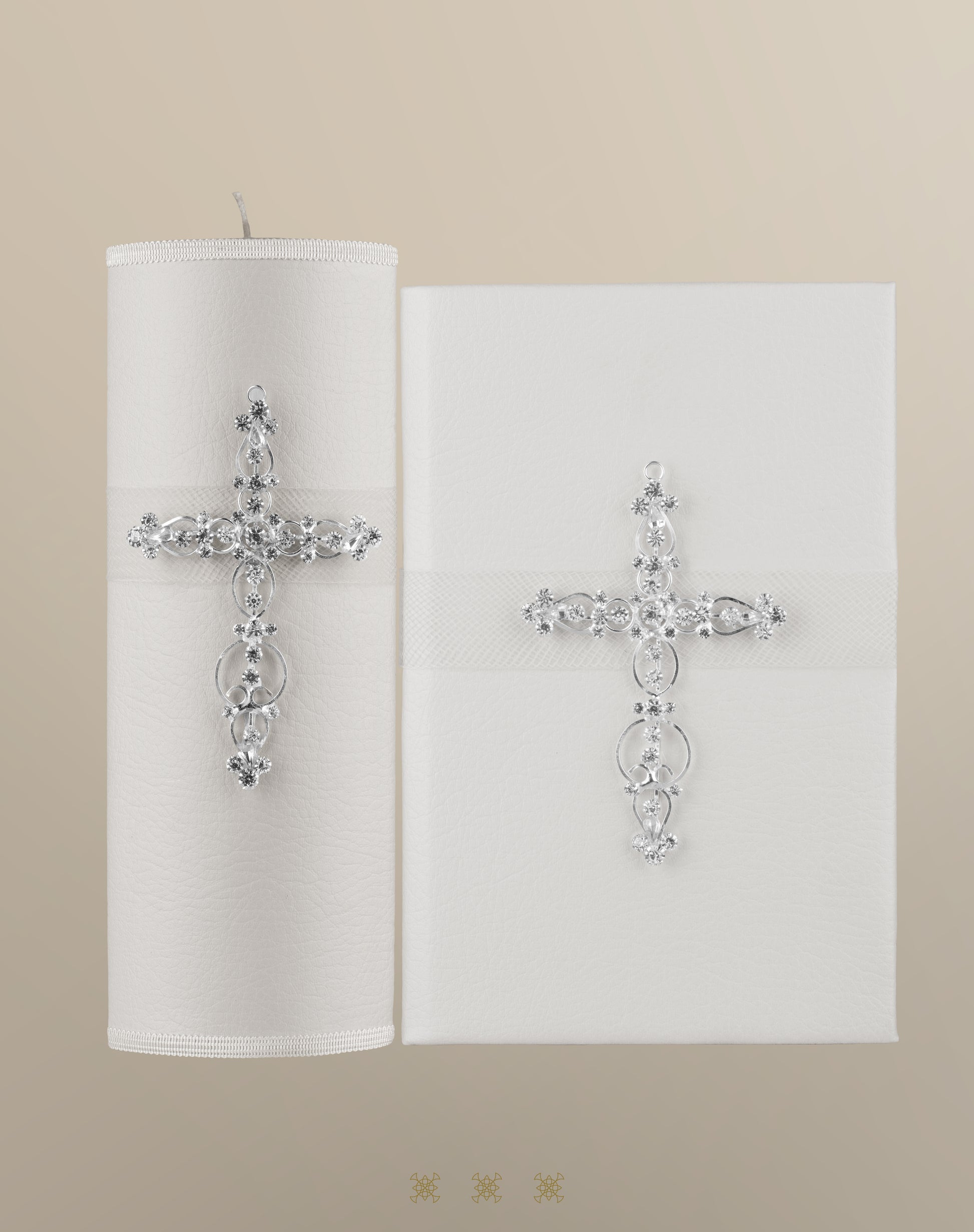 Biblia y Cirio de boda plata 92-189