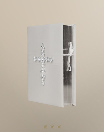 Biblia y Cirio de boda plata 92-189