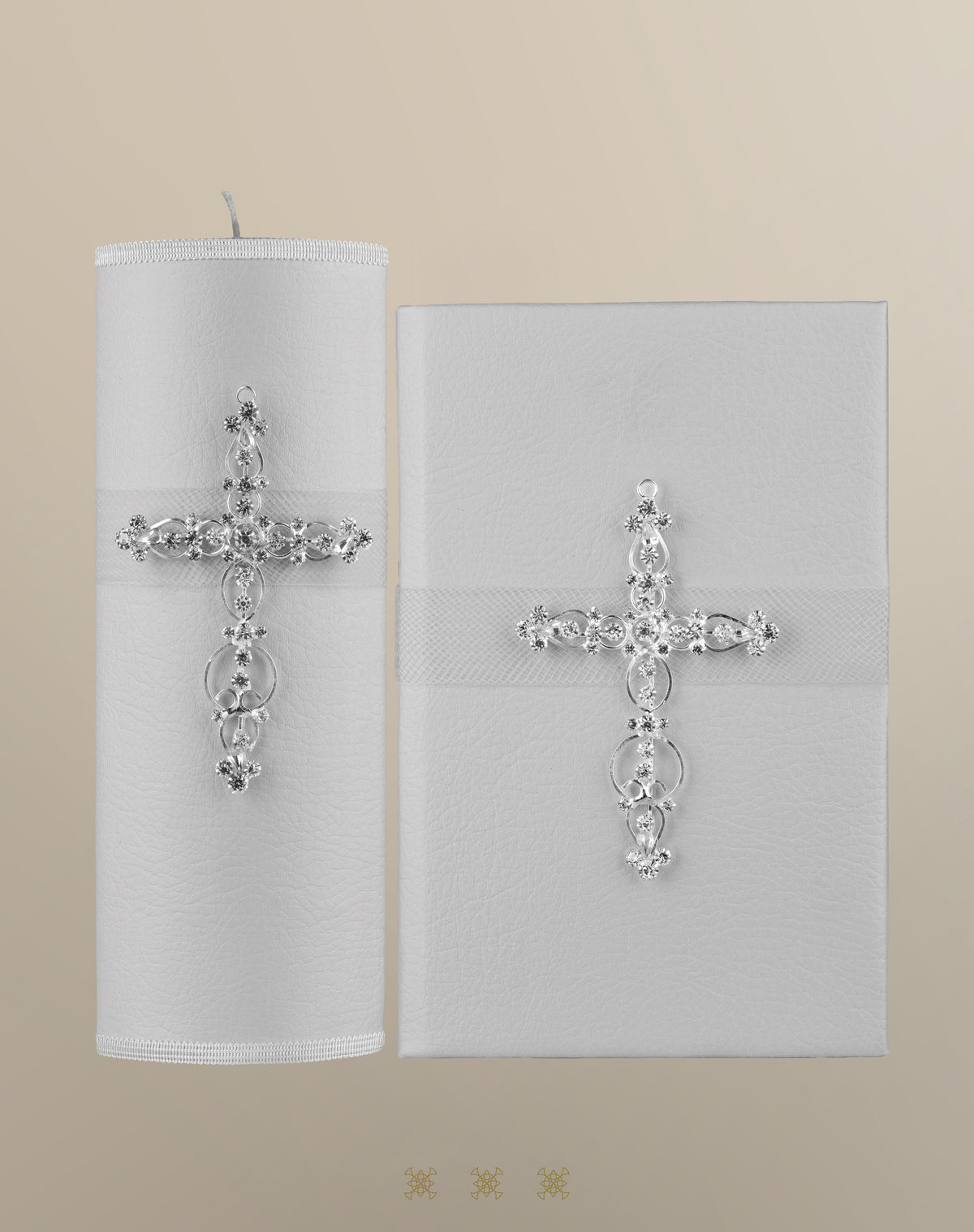 Biblia y Cirio de boda plata 92-189
