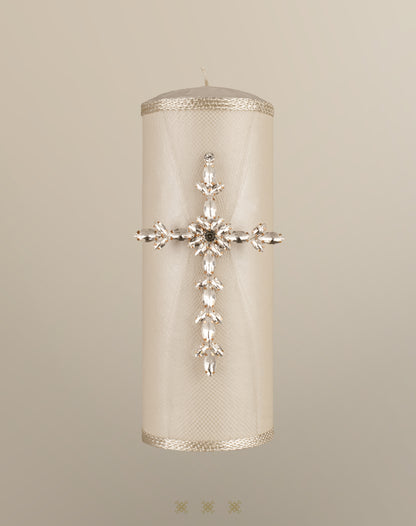 Biblia y Cirio de boda champagne / oro 92-190