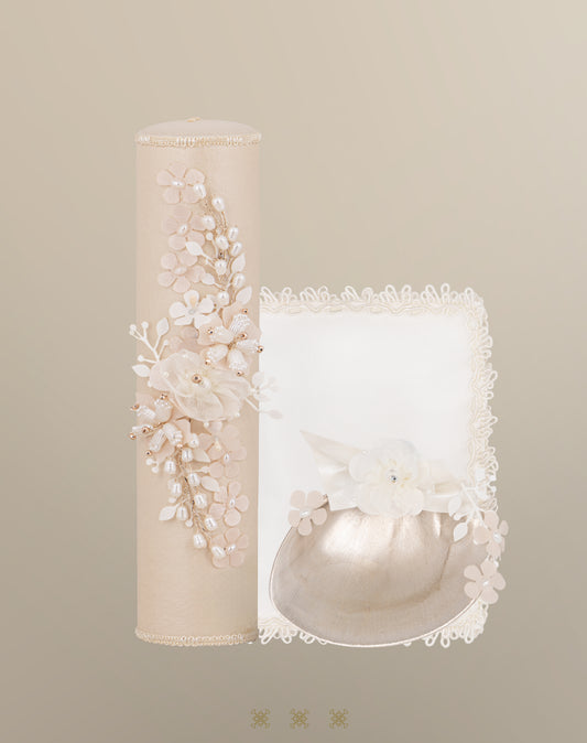 Set de vela bautizo champagne 92-191