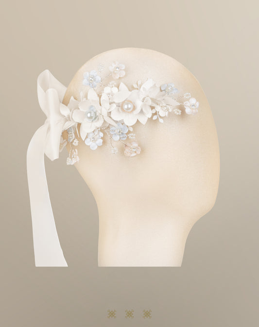 Corona de flores hueso 92-281