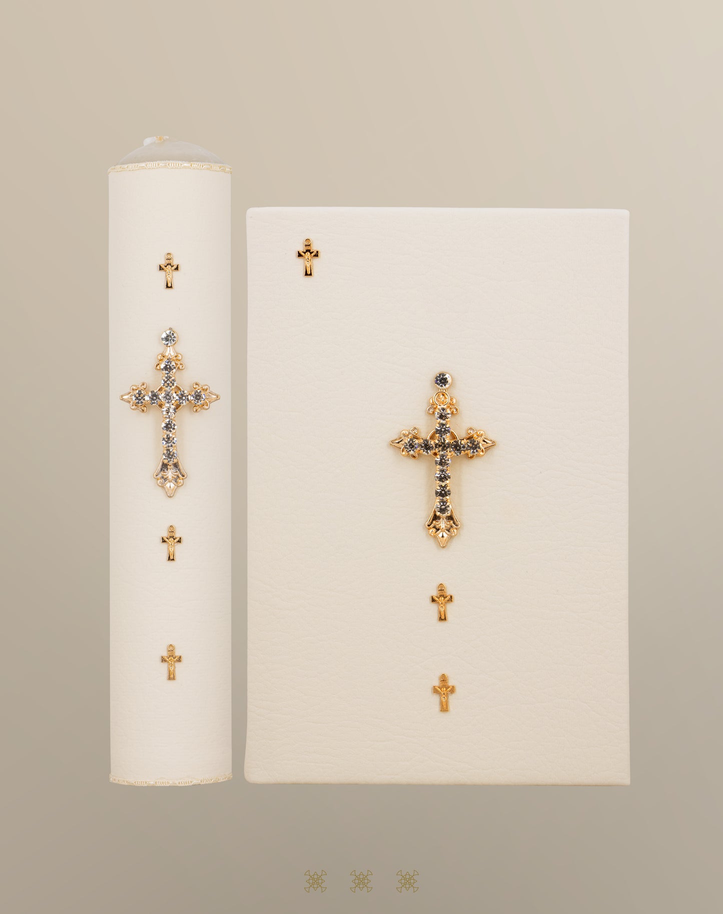 Biblia y cirio de boda hueso 92-288