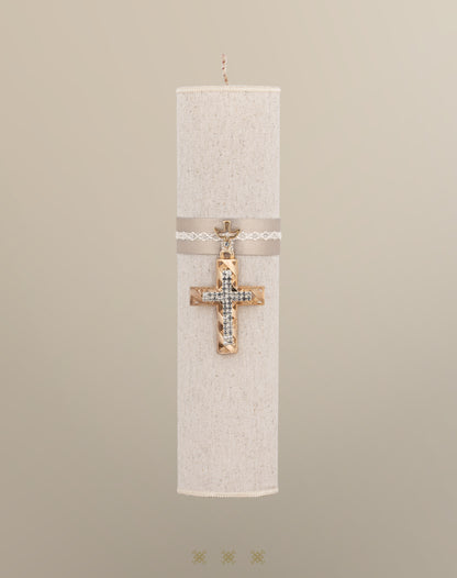 Biblia y Cirio de boda lino 92-294