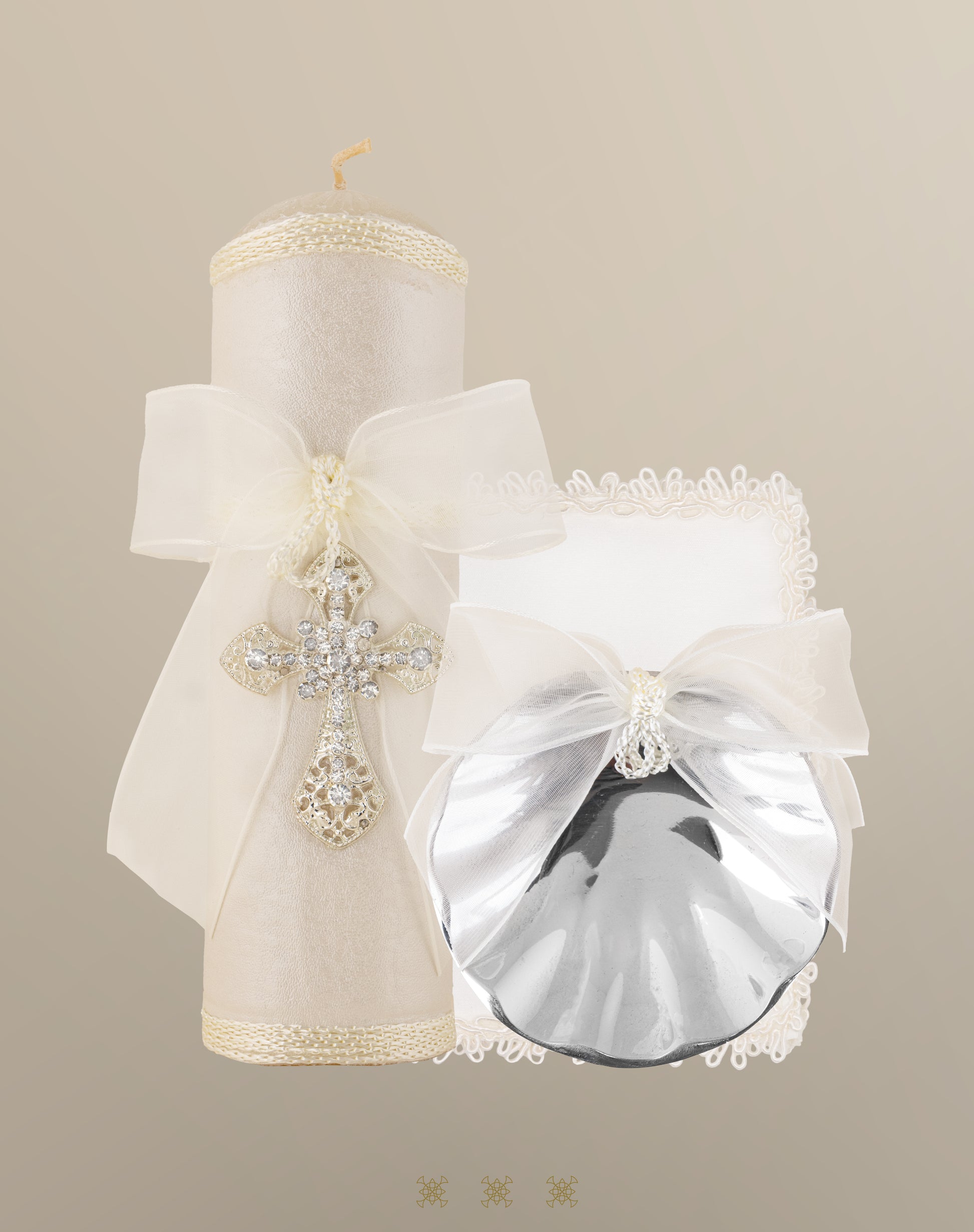 Set de vela bautizo hueso 92-308