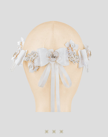 Corona de flores hueso 92-92-314