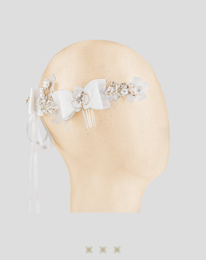 Corona de flores hueso 92-92-314