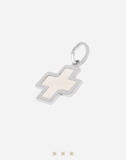 Cruz blanca de 14k 98-005