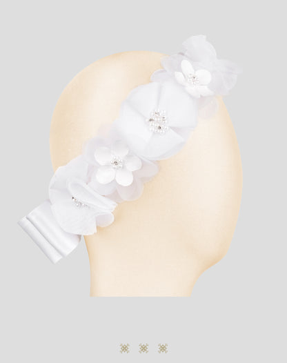 Corona de flores blanca A2-020