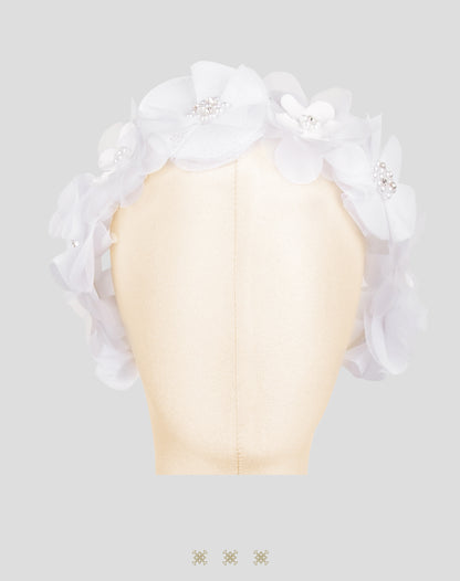 Corona de flores blanca A2-020