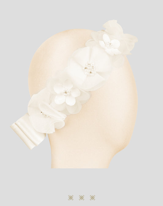 Corona de flores hueso A2-020