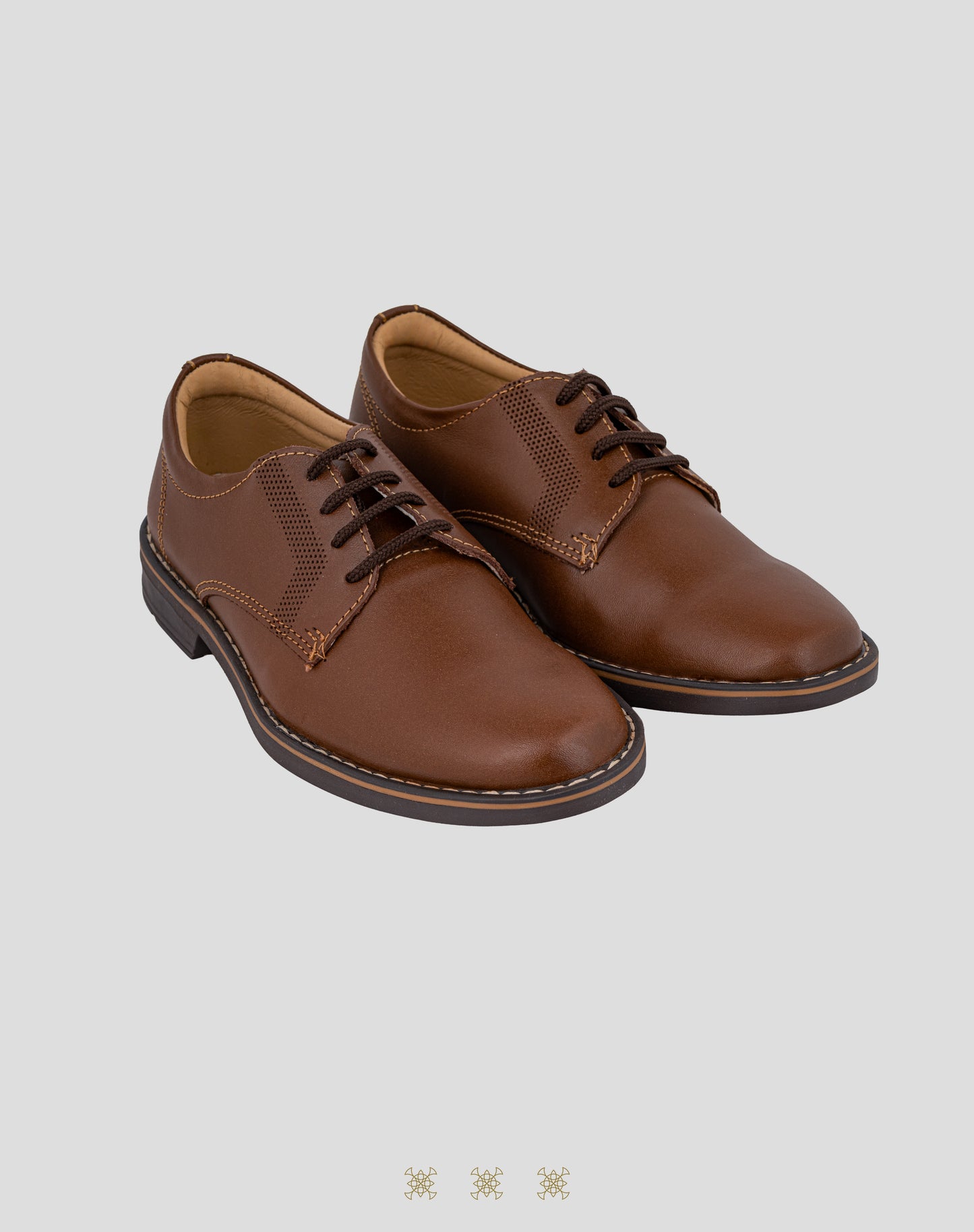 Zapato formal juvenil café A4-005