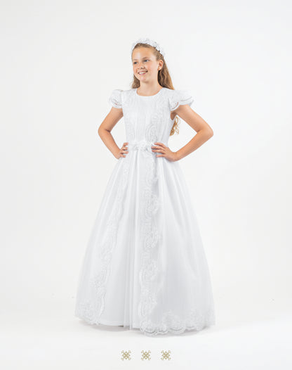 Vestido de Primera comunión blanco A7-006