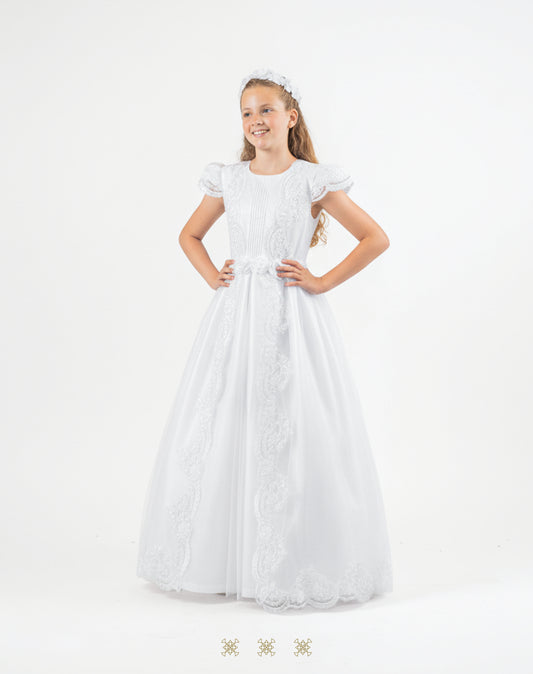 Vestido de Primera comunión blanco A7-006