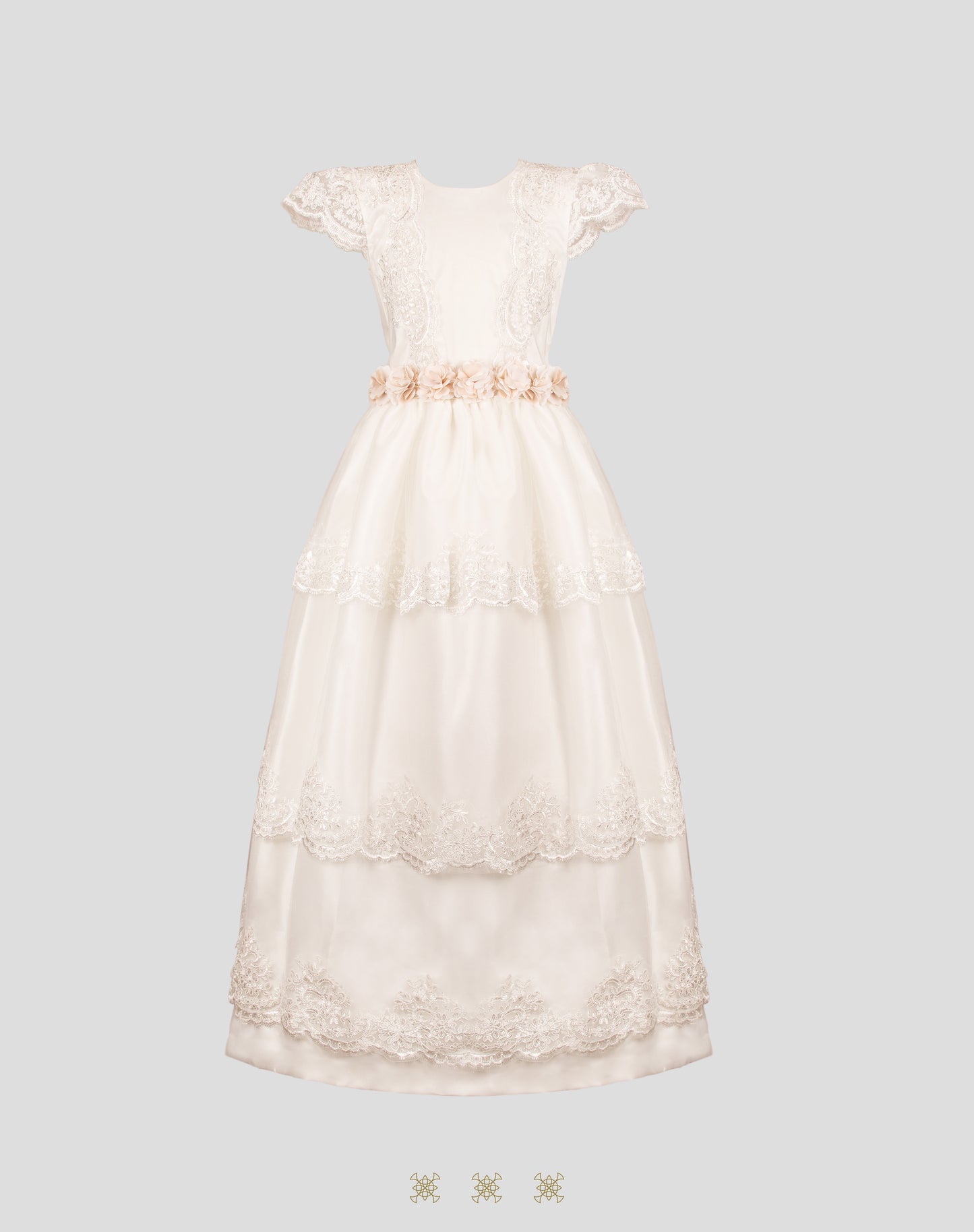 Vestido juvenil hueso A7-007