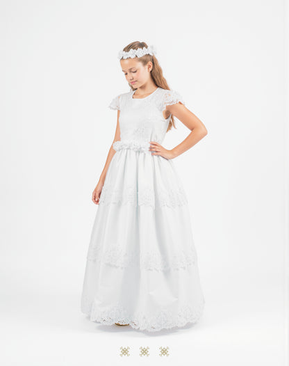 Vestido de Primera comunión blanco A7-007