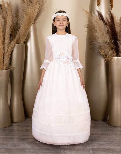Vestido juvenil hueso A7-011