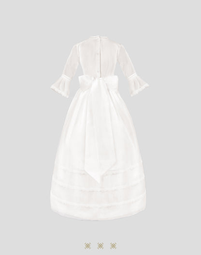 Vestido juvenil hueso A7-011