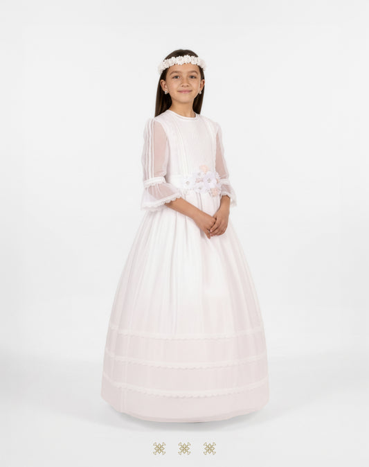 Vestido juvenil hueso A7-011