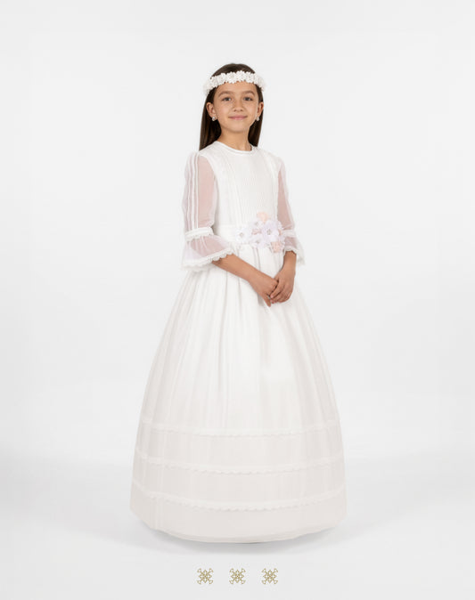 Vestido juvenil hueso A7-011