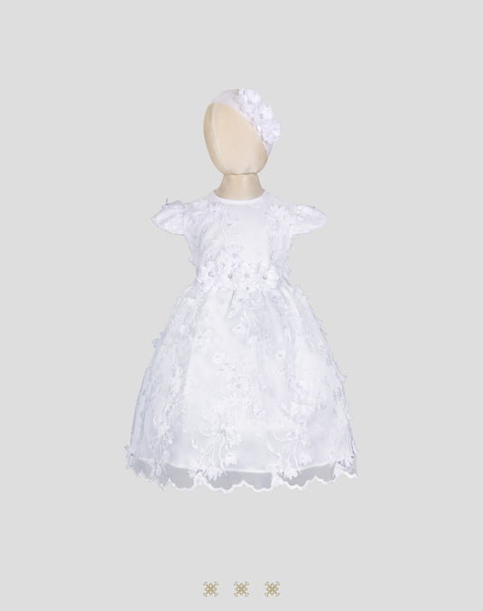 Vestido Infantil Blanco B3-048