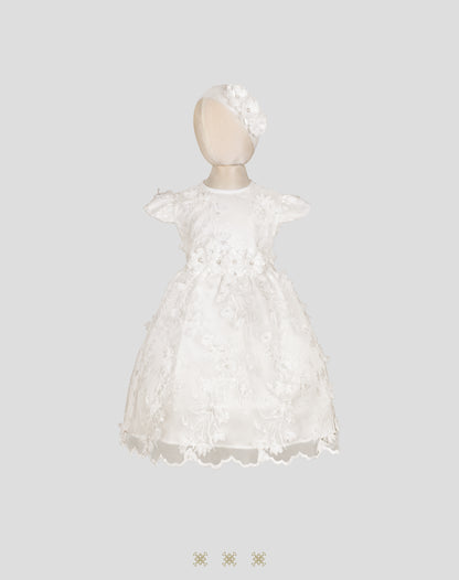 Vestido Infantil Hueso B3-048
