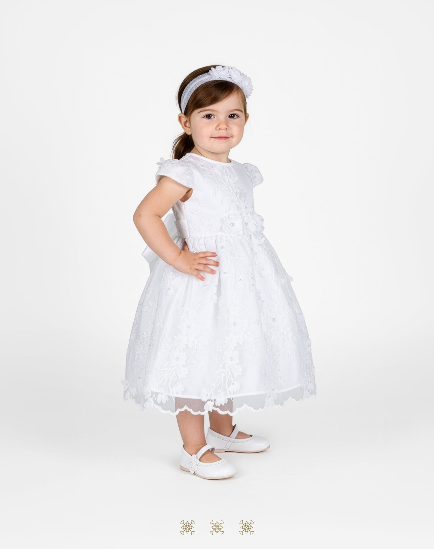 Vestido Infantil Blanco B3-048