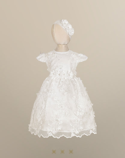 Vestido Infantil Hueso B3-048
