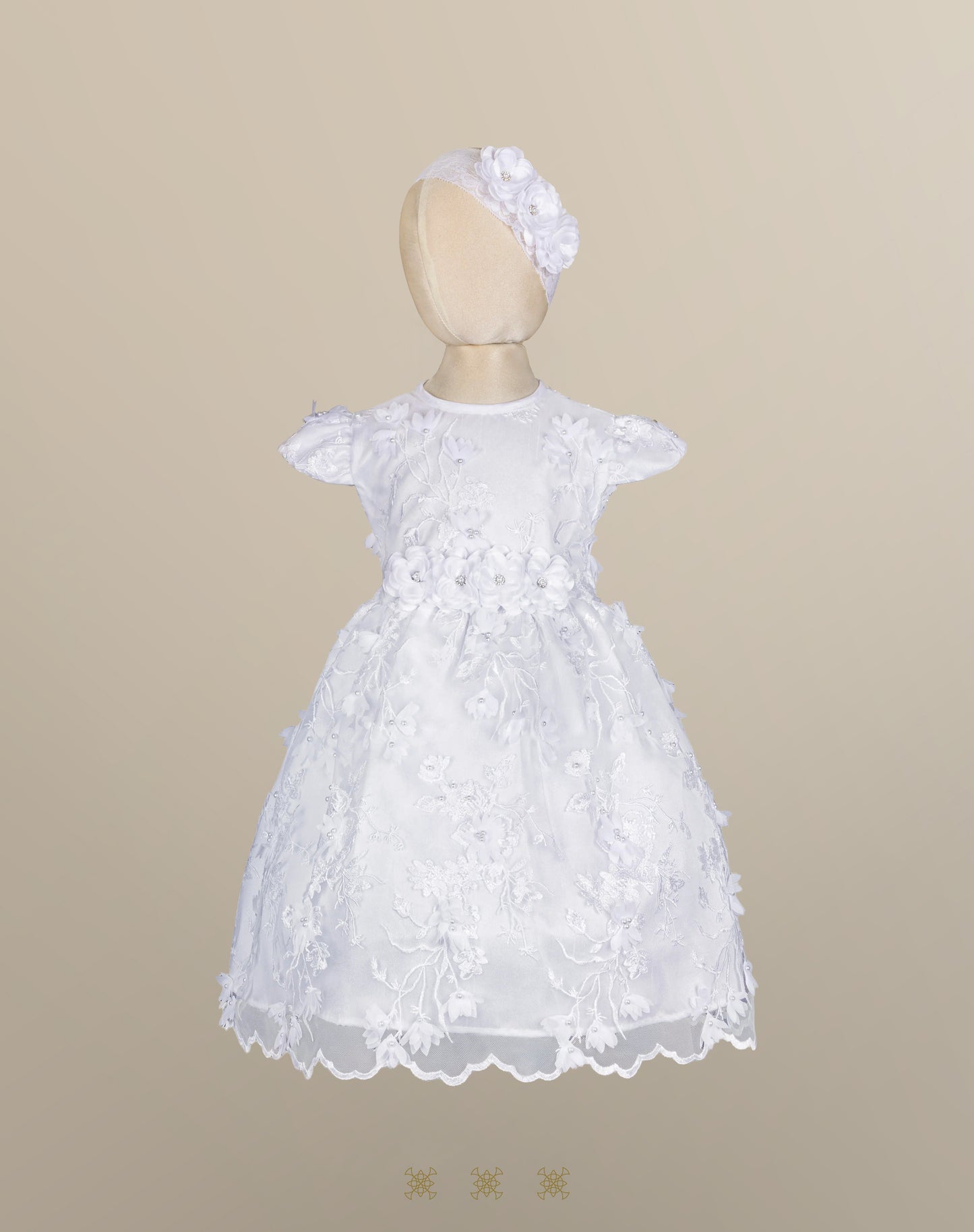 Vestido Infantil Blanco B3-048